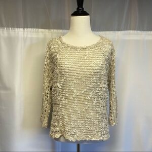 Cynthia Rowley Open Weave Sweater